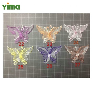 แพทช์ปักลายผีเสื้อขนาดเล็กผ้าโปร่งลูกไม้สีขาว - Product Image 6