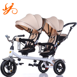 Tricycle pour bébé à deux places / Tricycle en plastique pour enfants / Tricycle <span class=keywords><strong>porte</strong></span>-bébé - Product Image 5