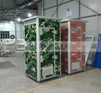 Cabine de toilette modulaire en acier, inoxydable, mobile, pour camping, salle de bain, conteneur, salle de douche