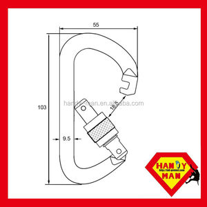 Screwgate Connecting Devices Steel D Safety <b>Hook</b> - Product Image 3
