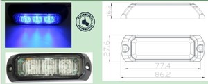 TIR3 LED Flash griglia stroboscopica luce testa accessorio montaggio superficie per auto altri accessori luce auto - Product Image 6