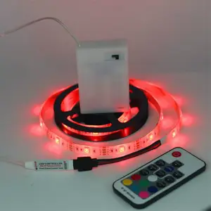 Oplaadbare Batterij LED Strip Licht Coloful 3 v Batterij Aangedreven LED Strip