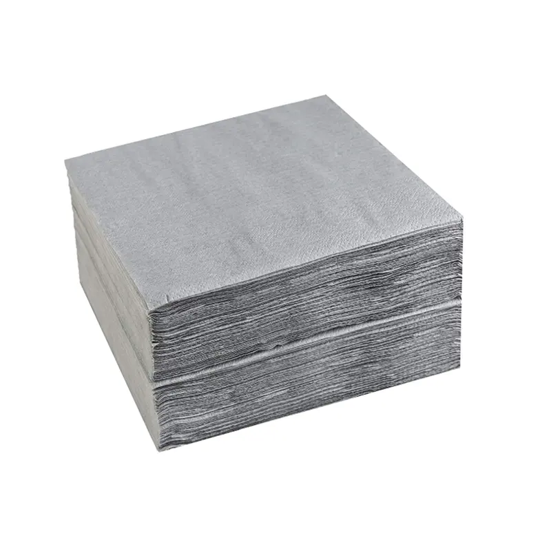 Boîte VBOX-serviette de table en papier fsc, plateau repas gris 2 plis