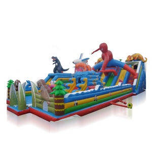 Istana Kombo Tiup Komersial Raksasa, dengan Perosotan dan Memanjat Pahlawan Super dan Kursus Kombo Tiup TAMAN DINOSAURUS - Product Image 3