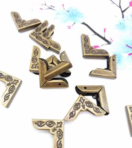 Marco de caja decorativa para muebles, esquinas de metal, protectores de bronce antiguo, moda personalizada, nuevo estilo, alta calidad, ba
