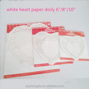 Precio razonable buena calidad desechable decration blanco del corazón del doilies manteles 10 " para el <span class=keywords><strong>hotel</strong></span> suministros - Product Image 6