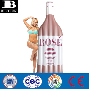 Flotador Inflable de Vinilo Resistente con Forma de Botella de Vino, Isla Flotante para Fiestas, Colchón de Aire para Eventos de Verano - Product Image 3