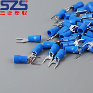 무료 샘플 제공, 100PCS SV2-6 절연 스페이드 터미널, 케이블 와이어 버트 커넥터, 전기 크림프 터미널 - Product Image 2