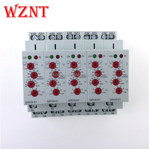 Ac dc 24v-48v 50/60hz יחיד שלב GRV8-01 ניטור ממסר מתח עם אטום להגן על תכונה