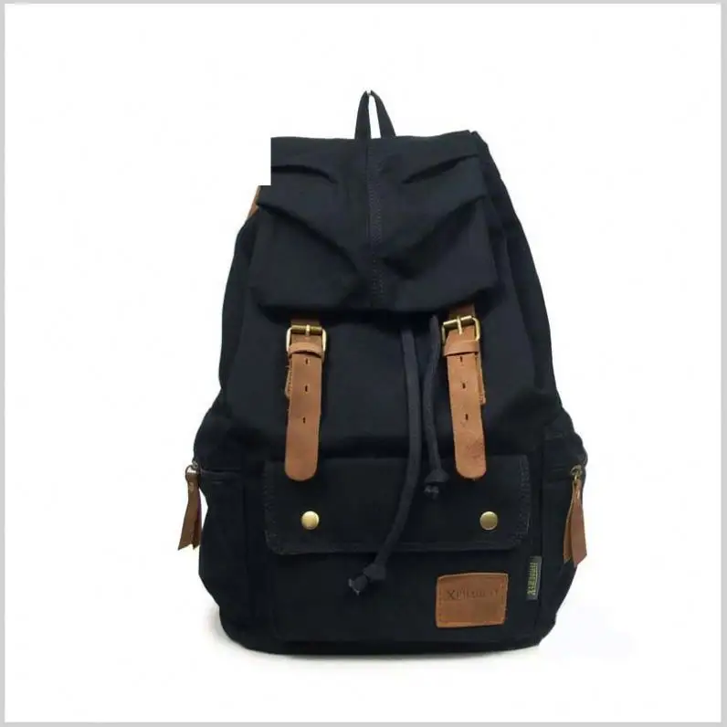 Rugged Military Style Vintage Canvas Inspired Utility Backpack with Multiple Compartments