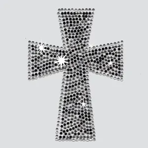 Custom Hot-saling Cross Hotfix Rhinestone Transfer