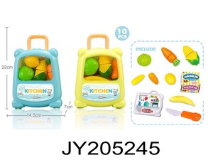 <span class=keywords><strong>Set</strong></span> de jeu de nourriture pour enfants, avec magnifique ensemble de rangement, comprend des Fruits et légumes découpés - Product Image 6