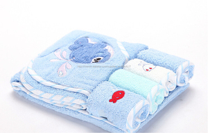Bébé broderie <span class=keywords><strong>gant</strong></span> de toilette / enfants <span class=keywords><strong>sweat</strong></span> à capuche animaux serviettes - Product Image 6