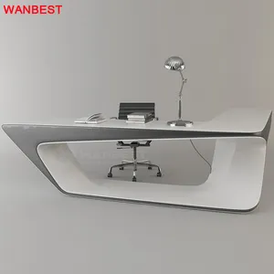 Custom Made Office Furniture Desk High Tech Executive L Shaped Office Desk Modern