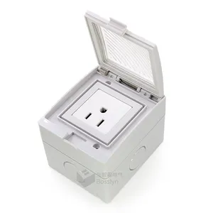 IP55 15A Single Plug Socket US USA Outdoor Outside Storm Waterproof Wall Socket Standard Grounding