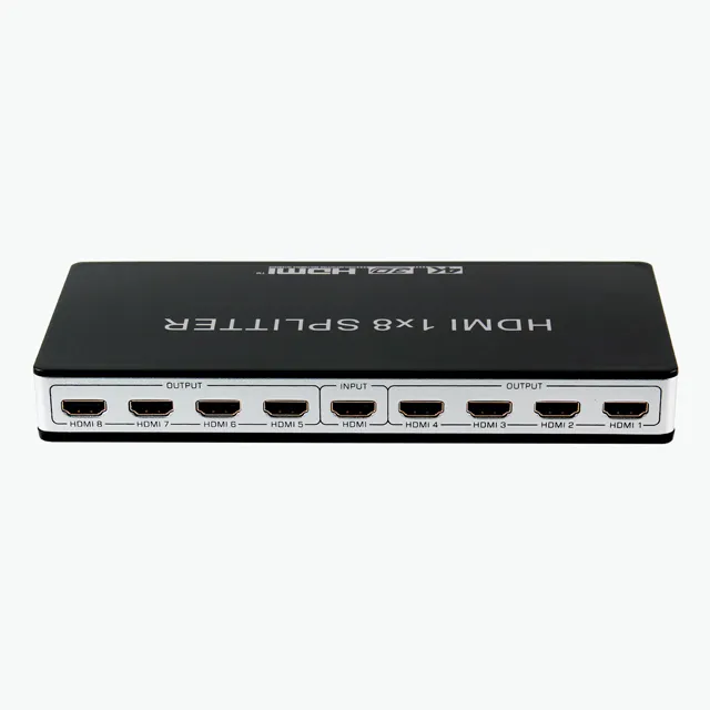 OEM ODM HD 1 Input X 8 1080P 3D Splitter tampilan output 1 sampai 8 Splitter pemutar DVD