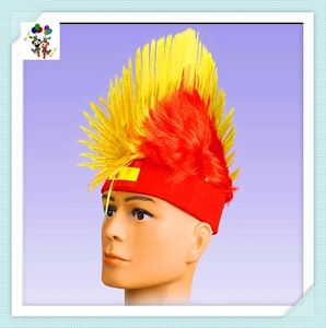 Baratos sintéticos Spike <span class=keywords><strong>Mohawk</strong></span> OEM Headband esportes fã perucas HPC-1307 - Product Image 2