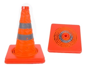 Hot Sale Abs Base Pop-Up Intrekbare Weg Noodparking Opvouwbare Veiligheidskegel Draagbare Inklapbare Verkeerskegel Met <span class=keywords><strong>Led</strong></span> Licht