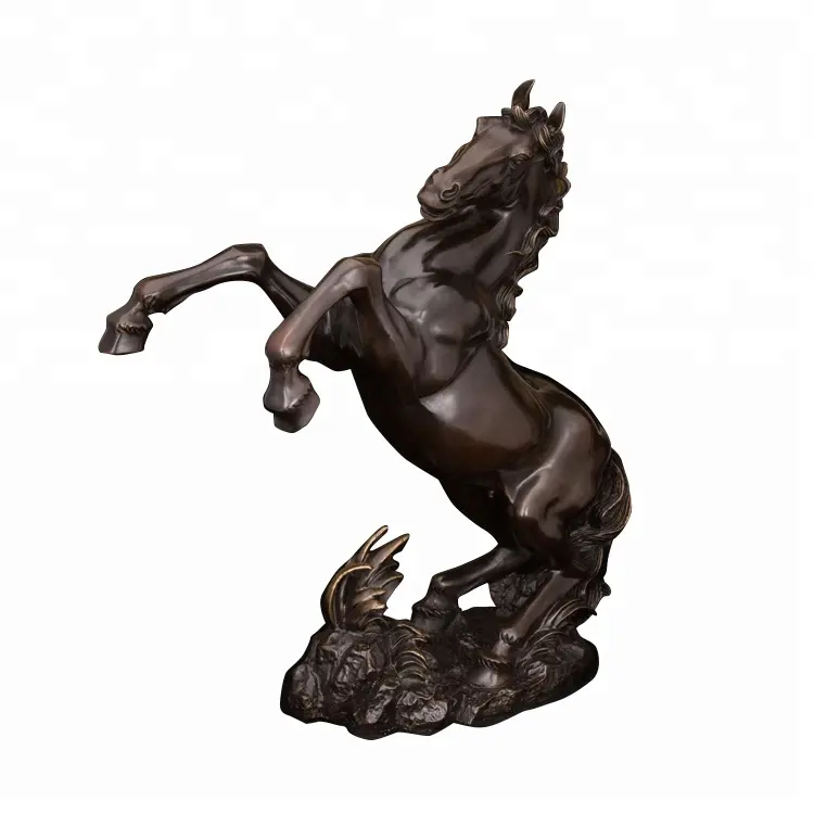 HD-072 Office Decoration Usage Bronze Metal horse statue custom antique jumping bronze horse sculpture figurines