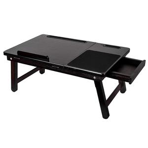 Bamboo Laptop Stand Table Folding Desk Adjustable Height Lap Desk Laptop Bed Tray with Drawer - Product Image 6