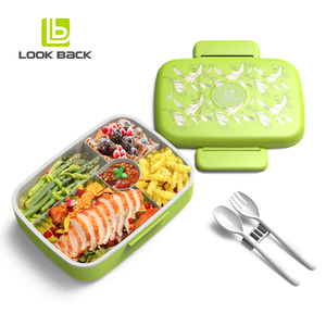 Vente chaude en acier inoxydable 304 couverts scellés boîte à lunch avec compartiment micro-ondes boîte tiffin bento boîte à lunch avec impression