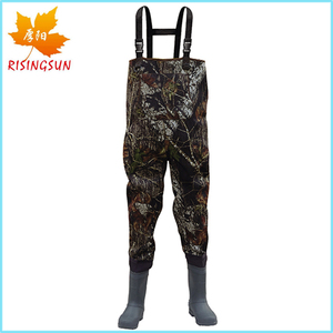 Camo Neoprene Fishing <strong>Wader</strong> Thick Neoprene Pants for Fishing Warm Neoprene <strong>Wader</strong> Suit Winter Work Clothes with Rubber <strong>Boots</strong> - Product Image 2