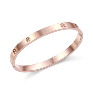 Más reciente moda joyería de pulseras de diamantes Plum Blossom de oro rosa brazalete de <span class=keywords><strong>las</strong></span> mujeres pulseras - Product Image 1