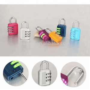 Candado personalizado de aleación de zinc de 3 dígitos en combinación de colores