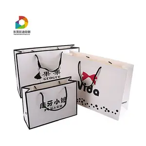 2019 Hot Sale Printed Paper Bag Logo Packaging Paper Bag Kraft Paper Bag For Shopping