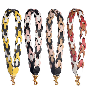 Women Handbag Shoulder Wide Strap Genuine/PU Leather Braided Handles - Product Image 1