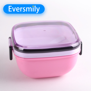 Contenedor Cuadrado de Plástico <span class=keywords><strong>para</strong></span> Almacenamiento de Alimentos, Hermético, con Tapa Transparente, Lonchera Bento <span class=keywords><strong>para</strong></span> Niños - Product Image 6
