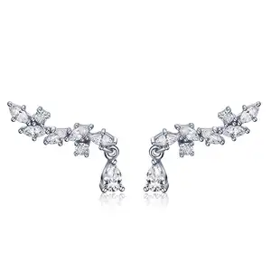 BAGREER SCE385-pendientes de cuentas de semilla, arete de aro brillante, Sieraden Oorbellen