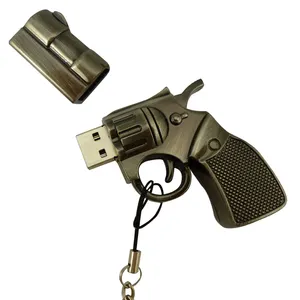 Profession elle Fabrik Custom Smart Fancy Gun Spielzeug form USB 2.0 Flash Drive Metall Pen drive 8GB für Jungen