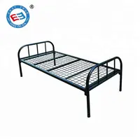 خمر أنبوب حديد سرير معدني فردي إطار سرير من الفولاذ إطار بسيط عامل الحديد السرير الإطار المعدني