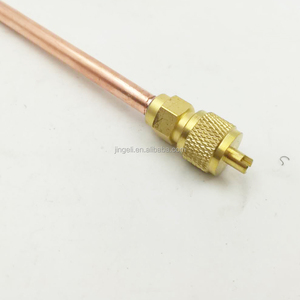 Refrigeration Pipe Fitting Access Valve <strong>SAE</strong> <strong>1</strong>/4&quot; X <strong>1</strong>/4&quot; OD Heavy Duty Brass