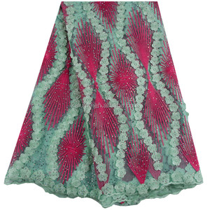 Mới Nhất Châu Phi Ren Với Nhiều Đá Cao Cấp Đào Màu 3D Đính Ren Vải Cho Nigeria Bridal Ren Dress 999 - Product Image 6