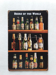 Cervezas del mundo del Vintage Cartel de chapa de Metal Cartel Del Arte Decoración Del Hogar House Cafe Bar signos - Product Image 3