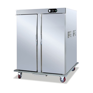 ประตูคู่ไฟฟ้าเชิงพาณิชย์สแตนเลสโรงพยาบาลอาหารอุ่นรถเข็น - Product Image 5