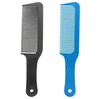 Cheap custom professional haircut antistatic black flat top salon press cutting comb plastic pressing carbon clipper barber comb