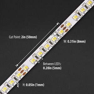 Tùy Chỉnh Bicolor 12V Linh Hoạt 5730 Ấm Trắng Mát Trắng <span class=keywords><strong>Led</strong></span> Strip Bất Kỳ Kết Hợp Của Màu Sắc Màu Xanh Và Trắng - Product Image 3