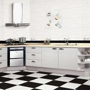 Precio de fábrica 30 * 60 blanco de la cocina de cerámica sin esmaltar azulejos de piso