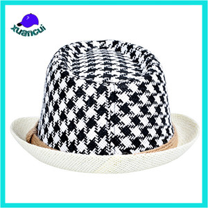 Chine made été parasol trilby chapeau <span class=keywords><strong>chanvre</strong></span> corde gangster paille Fedora chapeau - Product Image 2