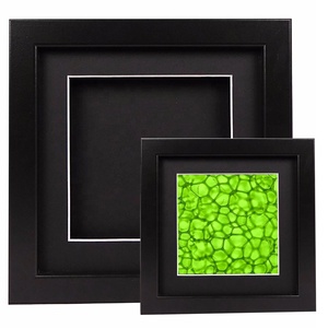 Bingkai Foto Kotak Bayangan Hitam Plastik Modern Ukuran Kustom Pabrikan Profesional dengan Kaca - Product Image 2