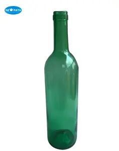 قسط 750 مللي الصحية الأخضر زجاجة النبيذ الزجاج