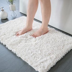 Tappetino da bagno all'ingrosso antiscivolo tappeto morbido trapuntato in ciniglia assorbente tappeto da bagno in ciniglia stuoie da bagno tinta unita tappetino tinta unita - Product Image 1