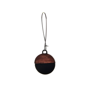 Nueva llegada del color del doble de madera cuelga los pendientes marrón y negro mixta <span class=keywords><strong>disco</strong></span> redondo de madera pendientes de <span class=keywords><strong>aro</strong></span> - Product Image 2
