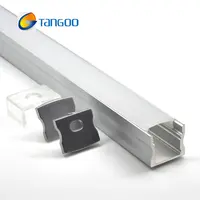 Глубокий светодиодный профиль Tangooled 17x15 мм, U-образная форма, алюминиевый экструзионный канал для светодиодной ленты, светлый молочный белый неоновый диффузор