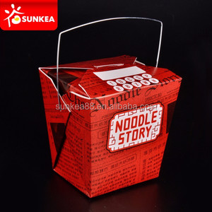 Disposable Paper Take Away <strong>Noodle</strong> <strong>Box</strong> with Handle - Product Image 3