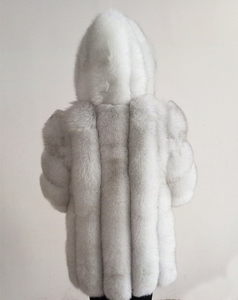 Giacca invernale cinese per capelli lunghi e grigi con <span class=keywords><strong>pelliccia</strong></span> di volpe sintetica per taglie forti leggera ed elegante per l'inverno - Product Image 6