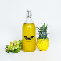 32 oz 1000ml Rodada Garrafa de Refrigerante de Vidro para Garrafa de Café Bebida Fria com Top Swing Tampa Superior Snap